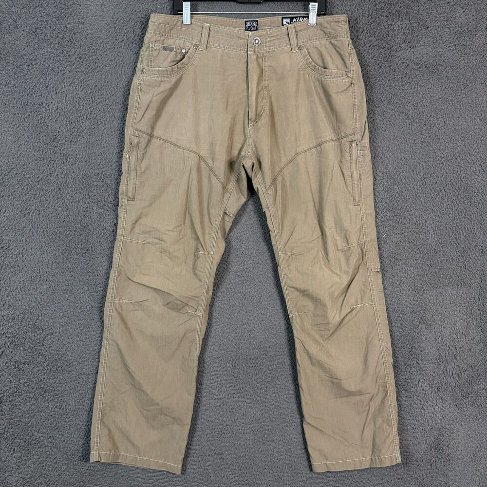Kuhl Pants Mens 36x32 Brown Konfidant Air Lightweight Hiking Outdoor Travel